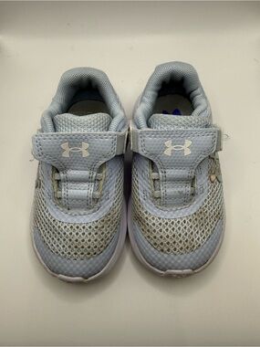 Under Armour Kids Light Gray Mesh Hook-and-Loop Sneakers